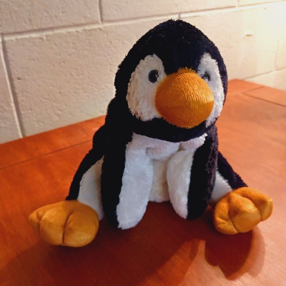 Mary Meyer Flip Flops Perry  Penguin 12" Floppy Bean Bag Plush  With Big Feet - Picture 2 of 7